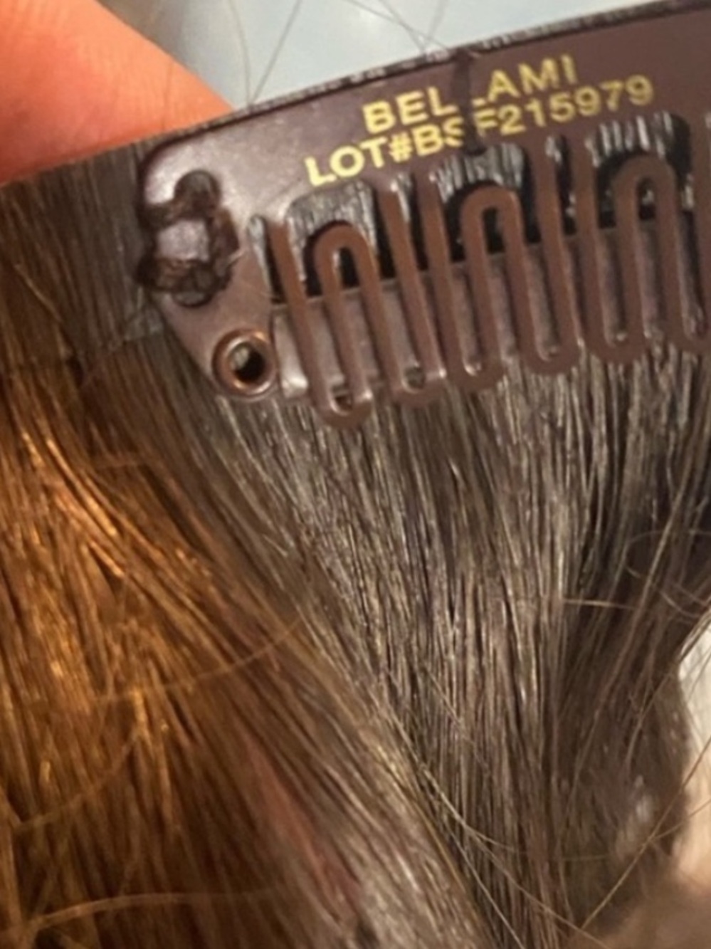Bellami walnut brown extensions 22 inch 180g silk seam - Picture 3 of 3